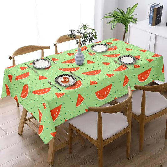VIKAMA Summer Watermelon Print Manteles De Mesa Durable Dining Table Tablecloth Picnic Camping Tablecloth Party Decoration