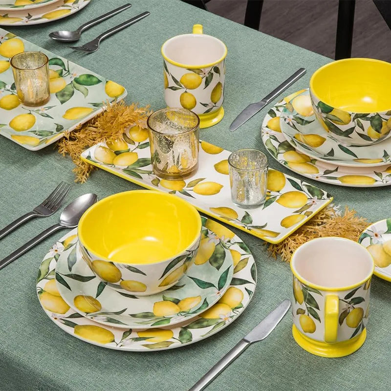 Creative Lemon Plate Ceramic Fruit Dish Ins Style Home Dining Thai Restaurant Tableware
