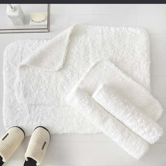 Luxury Cotton Bath Mat – Thick Plush Non-Slip Bathroom Rug, Quick-Dry & Soft Foot Towel Carpet | NaturalBuiltHome