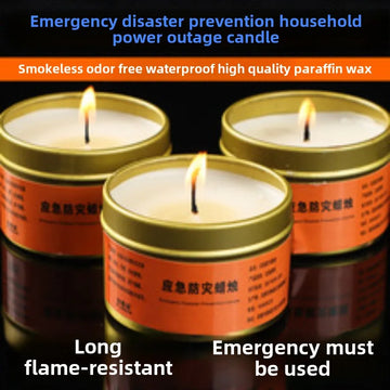 2025 New 20pcs Emergency Candles Windproof Smokeless Disaster Emergency Supplies Electricity-free Lighting