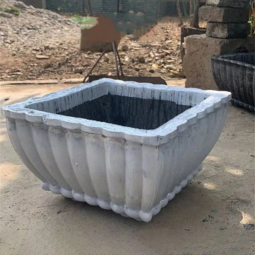 Rectangular Cement Flowerpot Mold Diy Plastic Wave Reusable Bonsai Thickened Oval Suitable For Green Plants And Fresh Flowers