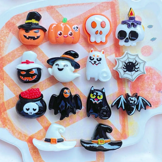 Wholesale Kawaii Subsize Halloween series Resin Flatback Cabochon Scrapbook Embellishments Accessories