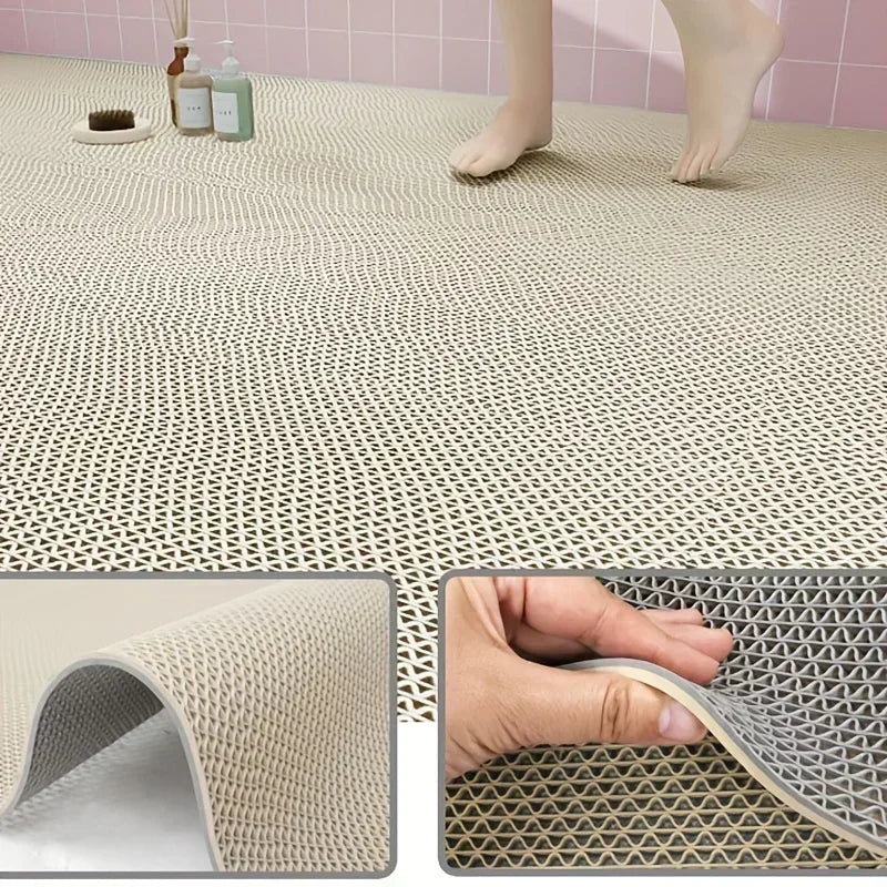 1800G Weight Two-tone Non-slip PVC Bathroom Mat - Thick Commercial Grade Floor Mat,  Showers and Kitchen Doors,  Bathroom Mat