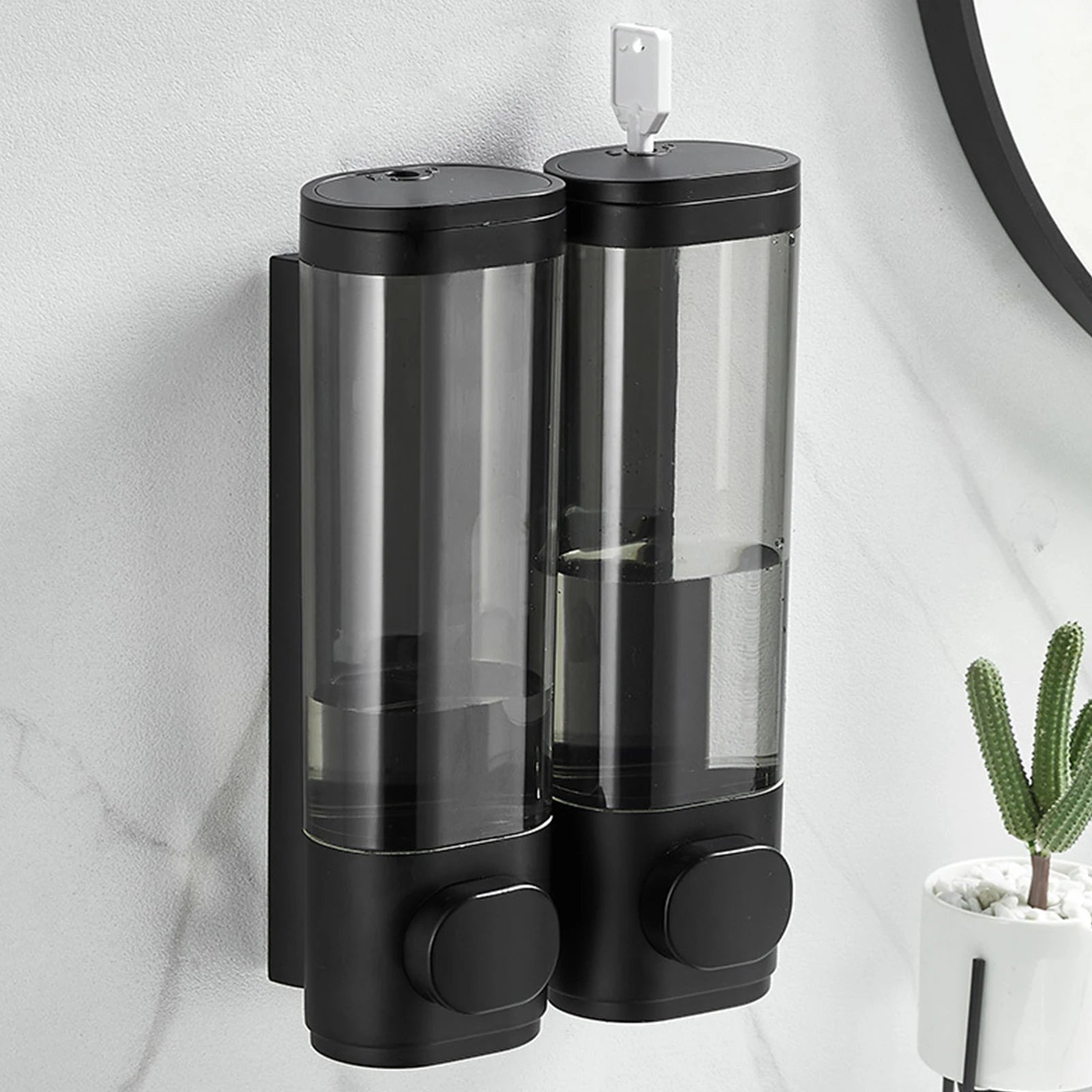 300/600mL Liquid Soap Dispenser Wall Mounted Hand Press Soap Dispenser for Bathroom Dish Liquid Lotion Shower Gel Shampoo Bottle