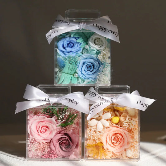Eternal Flower Perfume Bottle Everlasting Real Rose Home Decoration Valentine's Day Bestie Wedding Gift Ins Mother's Day Gift
