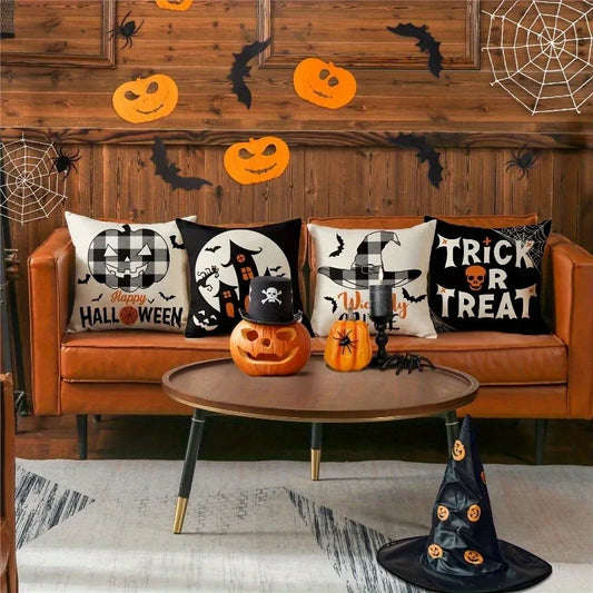 Spooky Halloween Pillowcases: Trick or Treat, Wickedly Cute Designs! Sofa cushion cover holiday party decoration gift