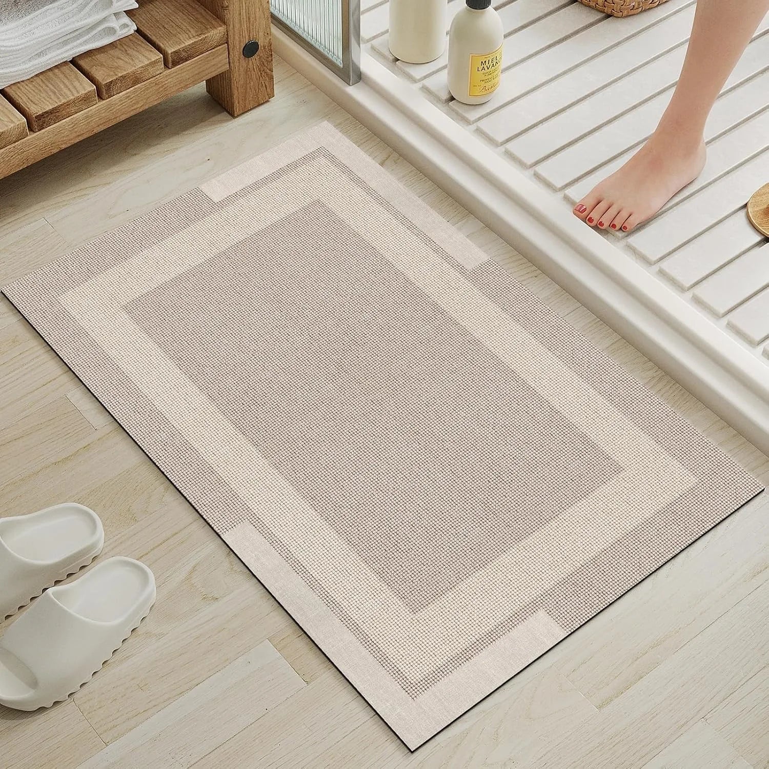 Bath Mat Diatomite Absorbent Floor Mats Anti-slip Bathroom Rug Toilet Area Tub Carpet Entrance Doormat Alfombra De Baño 욕실 바닥 매트