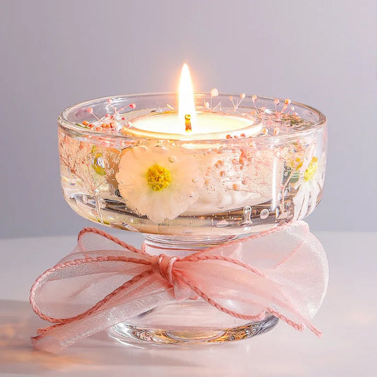 Dried Flower Jelly Aroma Candle Hotel Bedroom Fragrance Romantic Atmosphere Holiday Party Fragrance Gift Home Decoration