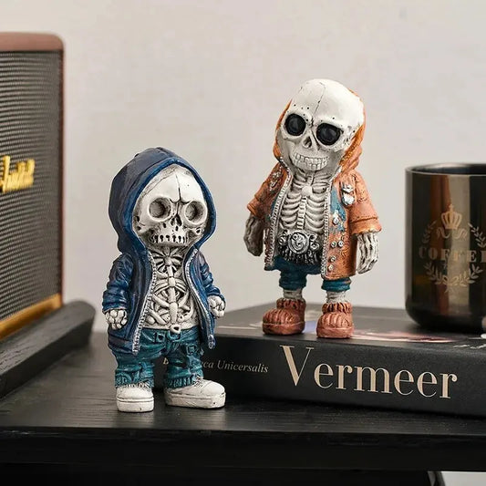 Halloween Theme Skull Dolls Resin Ornaments Characters Statues Home Creative Cool Horror Cool Room Decoration Panels Desktop