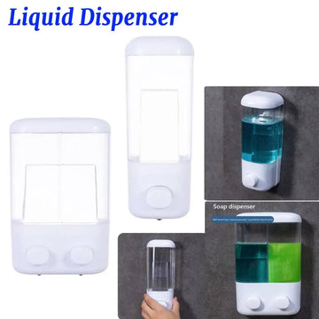 ABS Wall-mounted Liquid Soap Dispenser Single/Double Head Foam Hand Wash Device Bathroom Shower Gel Detergent Shampoo Bottle