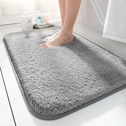 Bathroom Carpet Soft Fluffy Plush Thick Rug Non-slip Floor Mats Absorbent Bath Mat Коврик Для Ванной Tapete Para Baño 욕실 매트