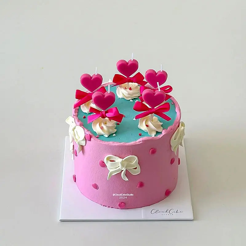 Korean Ins Style Candles, Rose Red Love Birthday Candles, Retro Black Rose Pink Fairy Birthday Cake Decoration Candles Household