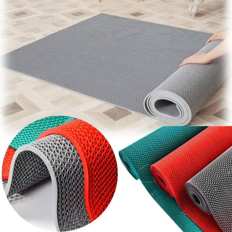 Pvc Hollowed Out Floor Mats Full-laying Swimming Pool Bathroom Plastic Bathroom Kitchen Waterproof Mats Non-slip Floor Mats
