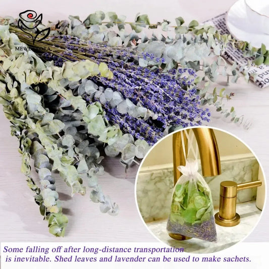 30Pcs Dried Flowers Preserved Eucalyptus Leaves Home Living Room Decor Artificial Plants Lavender Wedding Decoration Photo Props