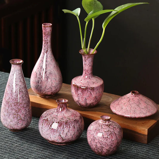 Minimalist Glazed Ceramic Vase – Modern Decorative Flower Vase for Living Room & Tabletop | NaturalBuiltHome