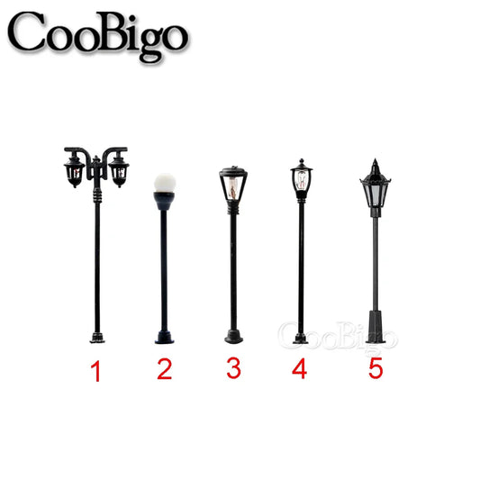 10pcs Micro Street Lamp Road Streetlight Mini Lamppost Light LED Lighting Miniature Model DIY Craft Garden Landscape  Decoration