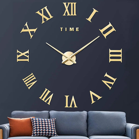 Large 3D Wall Clock Luminous Classic Wall Clocks DIY Digital Clock Wall Watches Stickers Silent Clock for Home Living Room Table