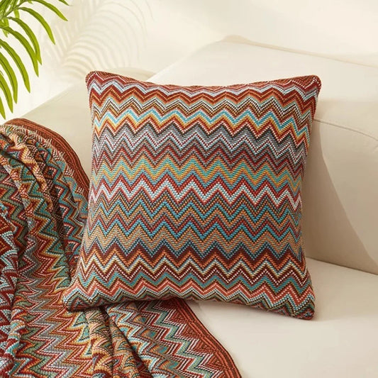 Bohemia Knitted Cushion Cover Soft Striped Pillow Case 45cm*45cm for Home Decoration Living Room Bed Room Pillow Cover Drop ship