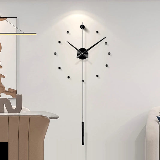 35inches Home decorations big mirror wall clock Modern design large decorative designer wall sticker unique gift