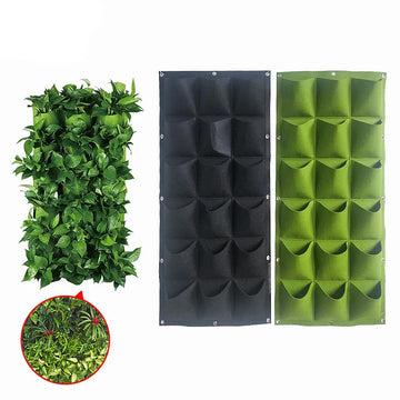 Wall Hanging Pockets Planting Bags Flower Pot Home Garden Grow Bag Garden Planter Vertical Suculentas Plant Pot Home Decor