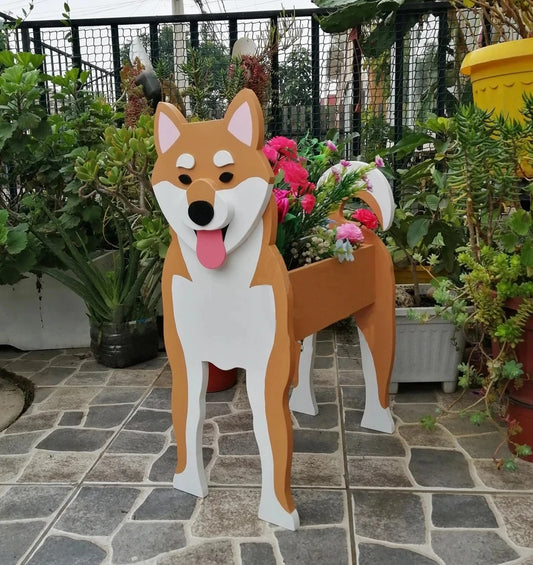 Garden Flower Pot Dog Shape Planter Shiba inu Mastiff Cain Terrier Havanese Vase Pots DIY PVC Garden FlowerPots Home Decor