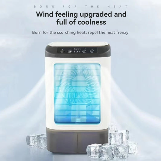 900MLUSB desktop fan humidifier 3-gear mini water-cooled fan office dormitory spray humidification fan air cooler with night lig
