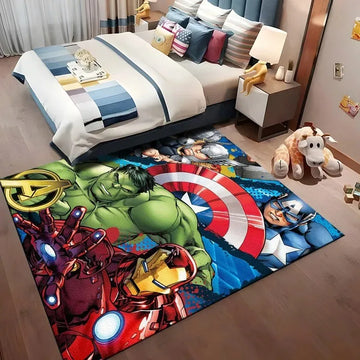 MINISO Disney Cartoon Avengers Carpet for Living Room Washable Bedroom Bathroom Foot Mat Non Slip Home Hotel Hallway Area Rug