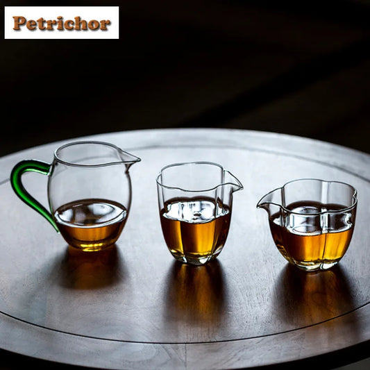 Japanese Style High Borosilicate Glass Tea Pitcher Divide Tea Cha Hai Dispenser Justice Cup Fair Mug Chinese Tea Set Accessories