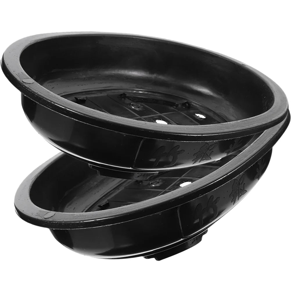 4pcs Large Oval Flowerpot Plastic Planting Pot Bonsai Container Garden Supplies Flower Pots Planters Household Decor Indoor