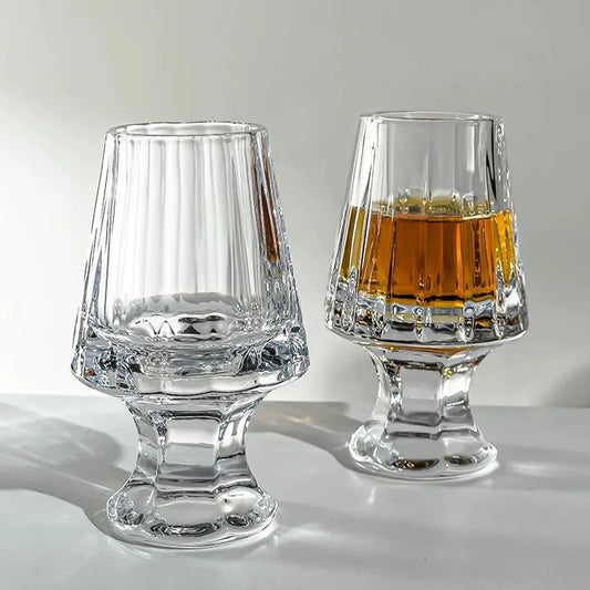 1-6Pcs Luxury Whiskey Glass Clear Shot Glasses Brandy Whisky Glass for Liquor, Scotch, Bourbon, Tequila, Tonic, Vodka, Cocktail