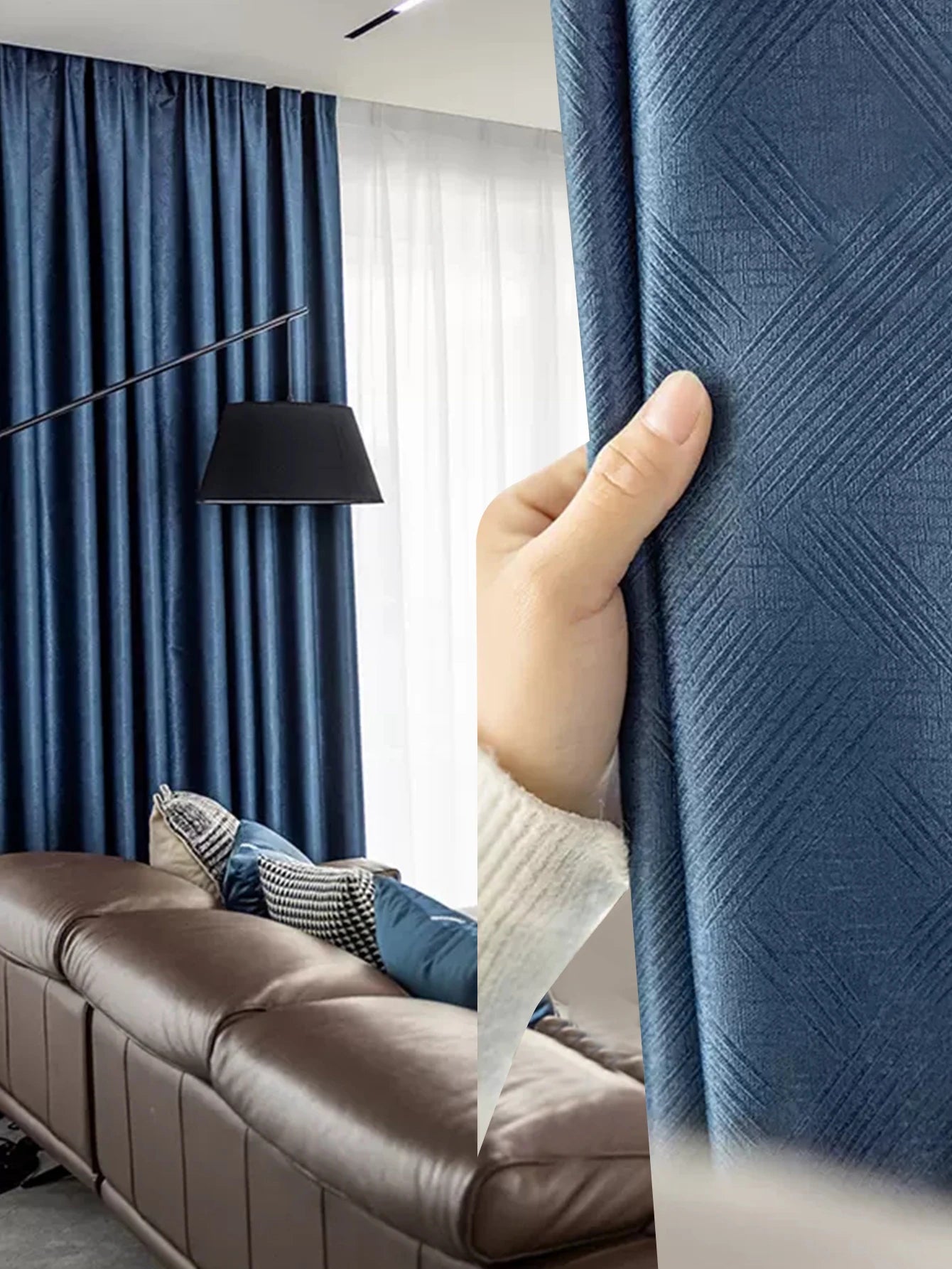 New Solid Color Curtains For Shading, Heat Insulation, Sun Protection, And Sun Shading