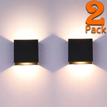 LED Modern Wall Lamp Up And Down Spot Lights DC85-265V Adjustable Surface Mounted Cube Led Garden Porch Light Indoor