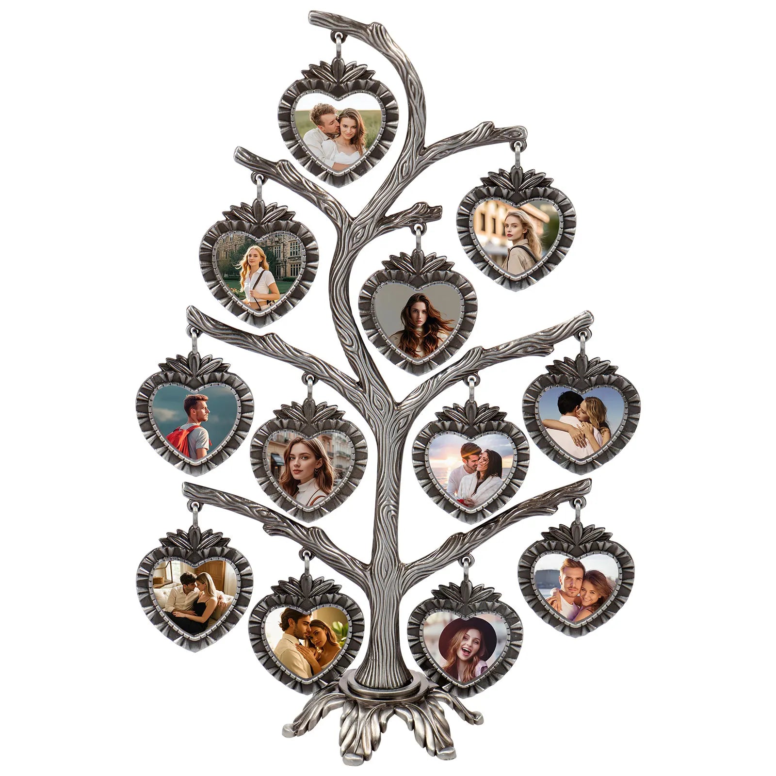 Metal tree frames photo holder Picture  frame Multi level design Stable base Display a family tree photo frames home decor
