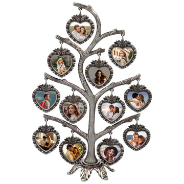 Metal tree frames photo holder Picture  frame Multi level design Stable base Display a family tree photo frames home decor