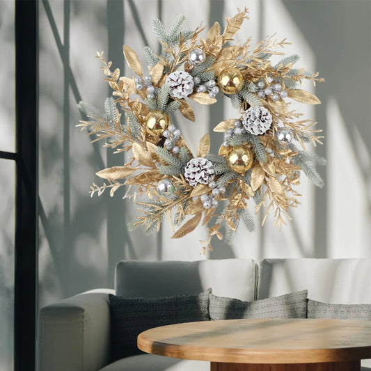 Christmas Upside Down Wreath Decorative Holiday Art Wreath Multifunctional Festival Theme Party New Year Decor New Year Gifts