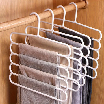 1pcs  Multi-Layer Pants Rack - Space-Saving, Anti-Slip, and Adjustable Design for Organizing Clothes, Scarves, and Accessories
