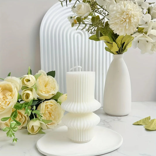 2pcs White aesthetic Nordic candle Small Candle Personalized Favors Candles Bulk Souvenirs Home Decor for Coming Wedding Party