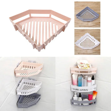 Triangle Bathroom Shelf Organizer Shampoo Gel  Basket Bathroom Corner Shower Racks Holder Accessory Plastic Toliet accessories