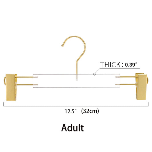 10Pcs/Set,Acrylic Pants Hanger Clothes Organizer for Skirt Jeans,Transparent Clothes Hanger,Non Slip Traceless,Wardrobe Storage