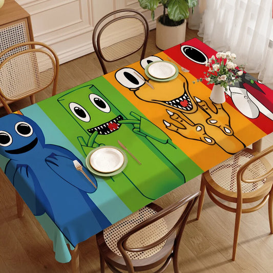 R-RainbowS Game F-Friends Tablecloth Birthday Party Wedding Christmas Table Cover Wipe Desk Cloth Decor Covers Rectangle