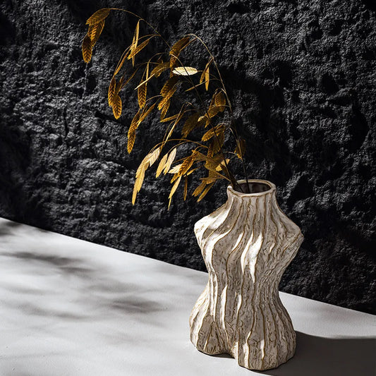 Abstract Body Vase Female Cute Bud Flowerpot Modern Chic Decoration Boho Accessories Living Room Bookshelf Desktop Decor