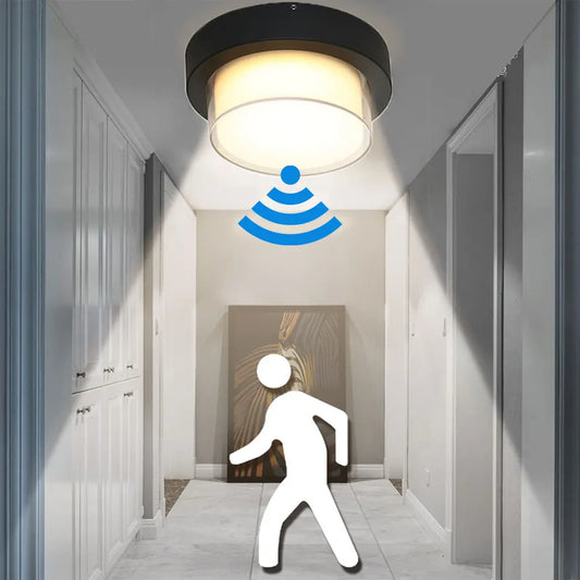 6W 12W Indoor&Outdoor Waterproof IP66 LED Wall Light Radar Motion Sensor Porch Wall Lamp Home Sconce Decoration Lighting