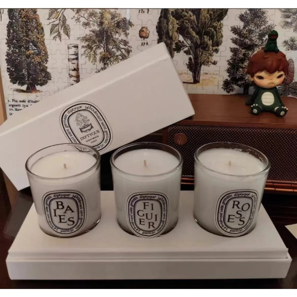 Aromatherapy Candle Classic Three Piece Set Net Content 70g * 3 Berry Rose Fig Gift Box Gift Bag
