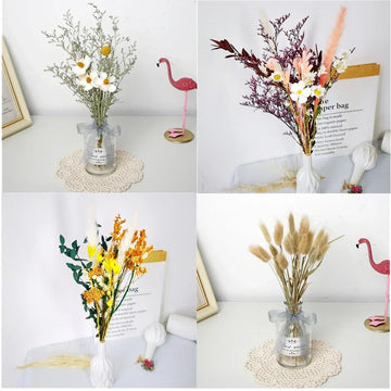 Natural Dried Eucalyptus Leaf Bouquet, Real Branch, Acorn, Pine, Wheat, Cotton, Nordic, Home, Wedding, Party Decoration, DIY
