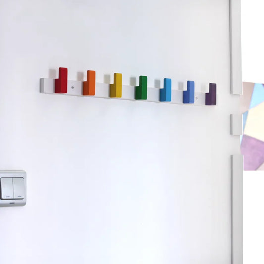 Wood Door Behind Hook Storage Wall Hanging Colorful Clothes Hanger Coat Hook Hanger Bedroom Kitchen Organizer Storage Drill