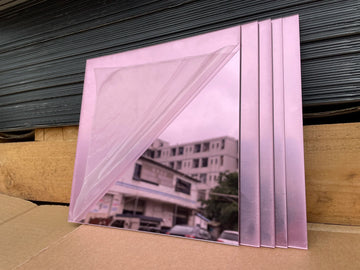 200*200*1.6MM Pink Acrylic Mirror Sheet Harmless For Wedding Coaster Display Photo Props Home Hotel Wall DIY Decor Board