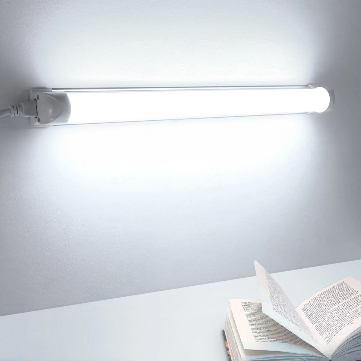 LED Tube T8 Lamp 220V EU Plug Aluminum Fluorescent Light Tube 50CM 25W LED Wall Lamp 50000 Hours Life Warm/Cold/Neutral White