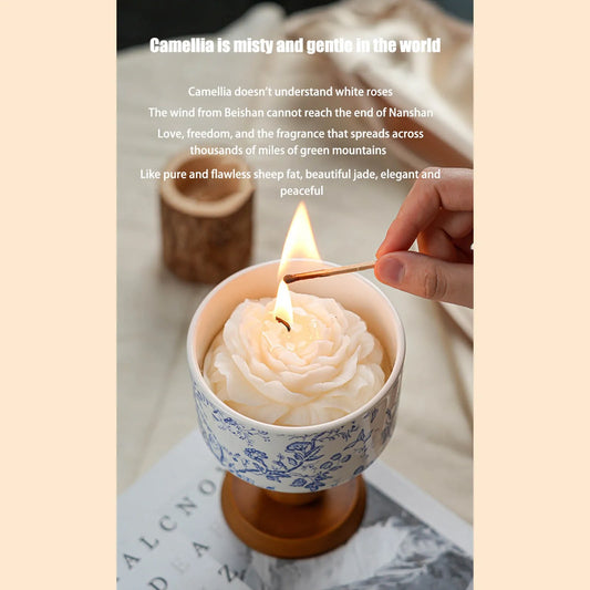 Scented Candles in Jars with Wooden Wick Decorative Aromatic Candles Wholesale Distributions Chinese Style Flameless Candles