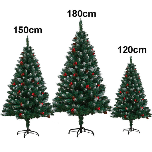 Christmas Trees 120/150/180cm Christmas Tree Decoration Set Living Room Home Decor New Year Party Pinecone Bow Balls Ornaments