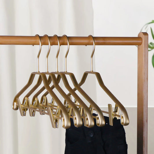 5PCS Clothes Hanger Aluminum Alloy Non Slip Dormitory Household Clothes Hanging to Prevent Clothes Deformation Clothes Storage